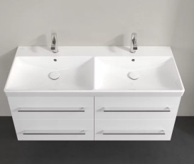 Тумба под раковину Villeroy & Boch Avento 118х48,4 см МДФ с акриловым покрытием стекло белое A89300B4