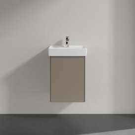 Тумба під раковину Villeroy & Boch Collaro 41х34,4 см петли слева ДСП трюфель сірий C00500VG