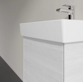 Тумба під раковину Villeroy & Boch Collaro 41х34,4 см петли слева ДСП біле дерево C00500E8