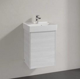 Тумба под раковину Villeroy & Boch Collaro 41х34,4 см петли справа ДСП белое дерево C00501E8