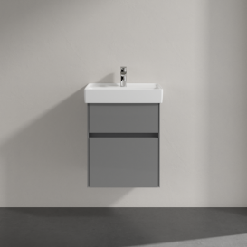 Тумба под раковину Villeroy & Boch Collaro 46х37,4 см МДФ глянцевый серый C00600FP