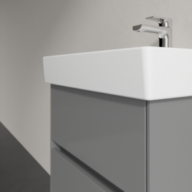 Тумба под раковину Villeroy & Boch Collaro 46х37,4 см МДФ глянцевый серый C00600FP