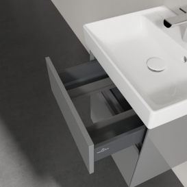 Тумба под раковину Villeroy & Boch Collaro 46х37,4 см МДФ глянцевый серый C00600FP