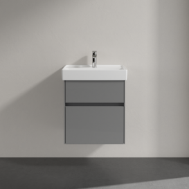 Тумба под раковину Villeroy & Boch Collaro 51х41,4 см МДФ глянцевый серый C00700FP