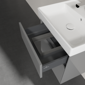 Тумба под раковину Villeroy & Boch Collaro 51х41,4 см МДФ глянцевый серый C00700FP