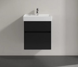 Тумба під раковину Villeroy & Boch Collaro 51х41,4 см МДФ чорний матовий лак C00700PD