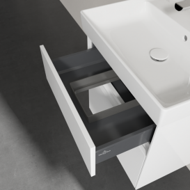 Тумба під раковину Villeroy & Boch Collaro 55,4 х44, 4 см МДФ глянсовий білий C00800DH