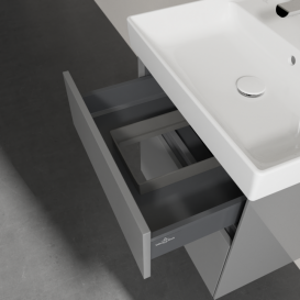 Тумба під раковину Villeroy & Boch Collaro 55,4 х44, 4 см МДФ глянсовий сірий C00800FP