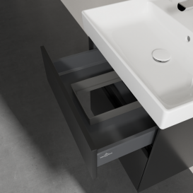 Тумба під раковину Villeroy & Boch Collaro 55,4х44,4 см МДФ чорний матовий лак C00800PD