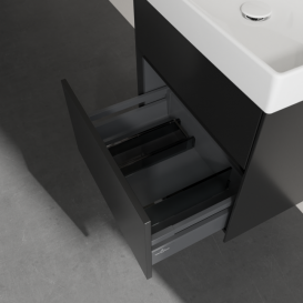 Тумба під раковину Villeroy & Boch Collaro 55,4х44,4 см МДФ чорний матовий лак C00800PD