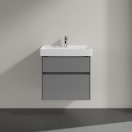 Тумба под раковину Villeroy & Boch Collaro 60,4х44,4 см МДФ глянцевый серый C00900FP
