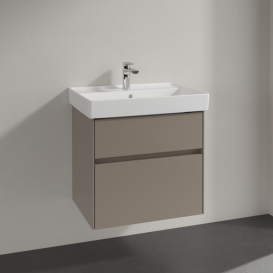 Тумба під раковину Villeroy & Boch Collaro 60,4х44,4 см ДСП сірий трюфель C00900VG