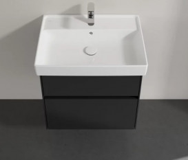 Тумба під раковину Villeroy & Boch Collaro 60,4 х44, 4 см МДФ чорний матовий лак C00900PD