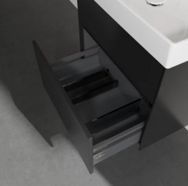 Тумба під раковину Villeroy & Boch Collaro 60,4 х44, 4 см МДФ чорний матовий лак C00900PD