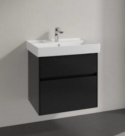Тумба під раковину Villeroy & Boch Collaro 60,4 х44, 4 см МДФ чорний матовий лак C00900PD