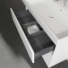 Тумба під раковину Villeroy & Boch Collaro 75,4 х44, 4 см МДФ глянсовий білий C01000DH