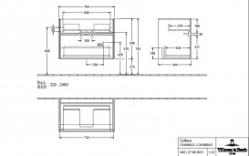 Тумба под раковину Villeroy & Boch Collaro 75,4х44,4 см ДСП матовый белый C01000MS