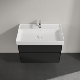 Тумба під раковину Villeroy & Boch Collaro 75,4 х44, 4 см МДФ чорний матовий лак C01000PD