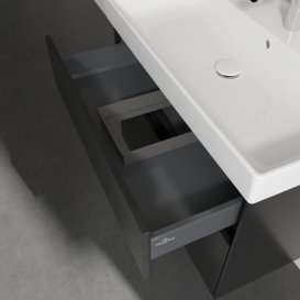 Тумба під раковину Villeroy & Boch Collaro 75,4 х44, 4 см МДФ чорний матовий лак C01000PD