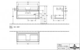 Тумба під раковину Villeroy & Boch Collaro 95,4 х44, 4 см МДФ глянсовий білий C01100DH