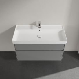 Тумба под раковину Villeroy & Boch Collaro 95,4х44,4 см МДФ глянцевый серый C01100FP