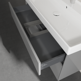 Тумба под раковину Villeroy & Boch Collaro 95,4х44,4 см МДФ глянцевый серый C01100FP