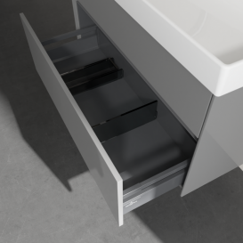 Тумба под раковину Villeroy & Boch Collaro 95,4х44,4 см МДФ глянцевый серый C01100FP