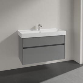 Тумба под раковину Villeroy & Boch Collaro 95,4х44,4 см МДФ глянцевый серый C01100FP