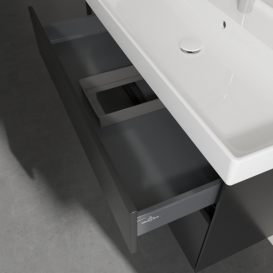 Тумба під раковину Villeroy & Boch Collaro 95,4 х44,4 см МДФ чорний матовий лак C01100PD