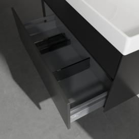 Тумба під раковину Villeroy & Boch Collaro 95,4 х44,4 см МДФ чорний матовий лак C01100PD