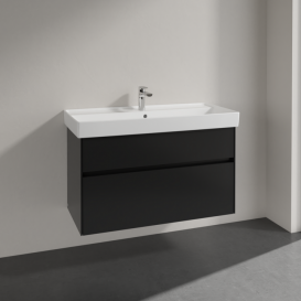 Тумба під раковину Villeroy & Boch Collaro 95,4 х44,4 см МДФ чорний матовий лак C01100PD