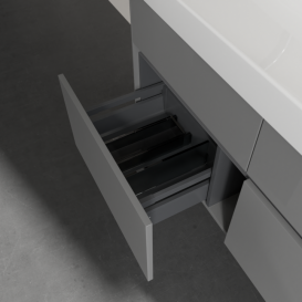 Тумба под раковину Villeroy & Boch Collaro 115,4х44,4 см МДФ глянцевый серый C01200FP