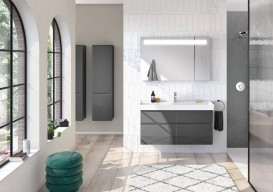 Тумба под раковину Villeroy & Boch Collaro 115,4х44,4 см МДФ глянцевый серый C01200FP