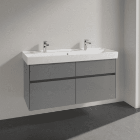 Тумба под раковину Villeroy & Boch Collaro 115,4х44,4 см МДФ глянцевый серый C01200FP