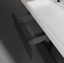 Тумба під раковину Villeroy & Boch Collaro 115,4 х44, 4 см МДФ чорний матовий лак C01200PD