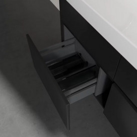 Тумба під раковину Villeroy & Boch Collaro 115,4 х44, 4 см МДФ чорний матовий лак C01200PD