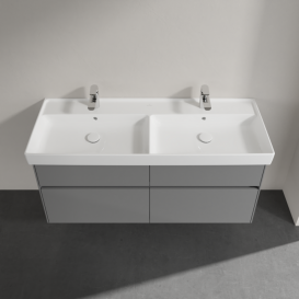 Тумба под раковину Villeroy & Boch Collaro 125,4х44,4 см МДФ глянцевый серый C01300FP