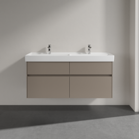 Тумба під раковину Villeroy & Boch Collaro 125,4х44,4 см ДСП сірий трюфель C01300VG