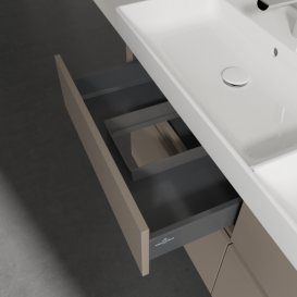 Тумба під раковину Villeroy & Boch Collaro 125,4х44,4 см ДСП сірий трюфель C01300VG