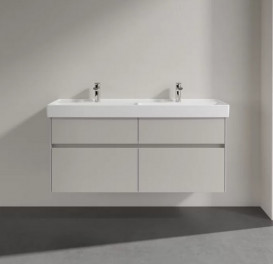 Тумба под раковину Villeroy & Boch Collaro 125,4х44,4 см ДСП мягкий серый C01300VK