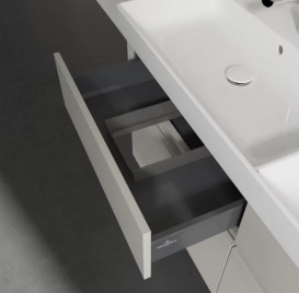 Тумба под раковину Villeroy & Boch Collaro 125,4х44,4 см ДСП мягкий серый C01300VK