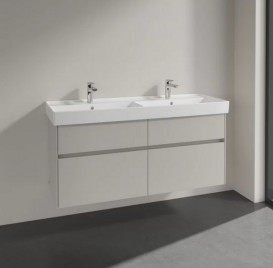 Тумба под раковину Villeroy & Boch Collaro 125,4х44,4 см ДСП мягкий серый C01300VK