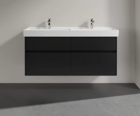 Тумба под раковину Villeroy & Boch Collaro 125,4х44,4 см МДФ черный матовый лак C01300PD