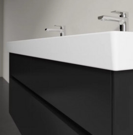 Тумба под раковину Villeroy & Boch Collaro 125,4х44,4 см МДФ черный матовый лак C01300PD