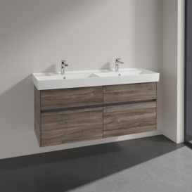 Тумба под раковину Villeroy & Boch Collaro 125,4х44,4 см ДСП каменный дуб C01300RK