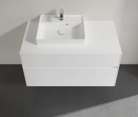 Тумба под раковину Villeroy & Boch Collaro 100х50 см МДФ глянцевый белый C01400DH