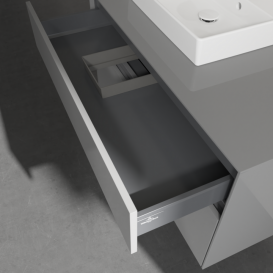 Тумба под раковину Villeroy & Boch Collaro 100х50 см МДФ глянцевый серый C01400FP