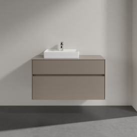 Тумба під раковину Villeroy & Boch Collaro 100х50 см ДСП сірий трюфель C01400VG