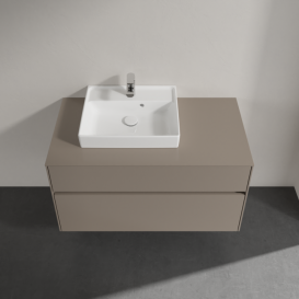 Тумба під раковину Villeroy & Boch Collaro 100х50 см ДСП сірий трюфель C01400VG