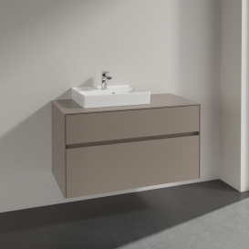 Тумба під раковину Villeroy & Boch Collaro 100х50 см ДСП сірий трюфель C01400VG